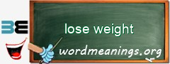 WordMeaning blackboard for lose weight